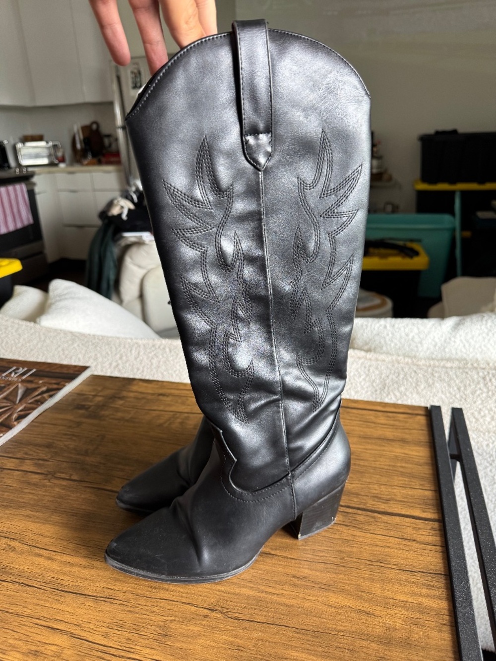 Women's Black Western Cowboy Boots